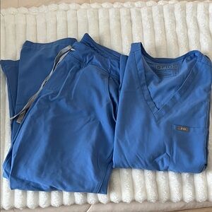 Figs Women's Blue Scrub Top